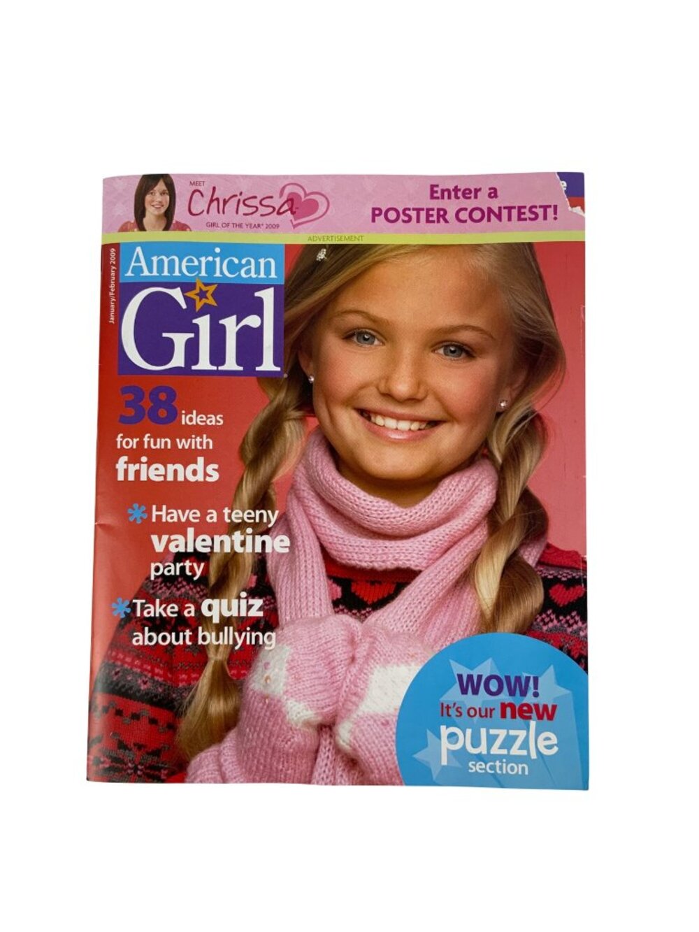 American Girl Magazine January/February 2009 With Activities Puzzles & Crafts
